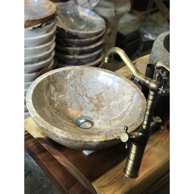 Lavabo đá Vân gỗ tự nhiên | BigBuy360 - bigbuy360.vn