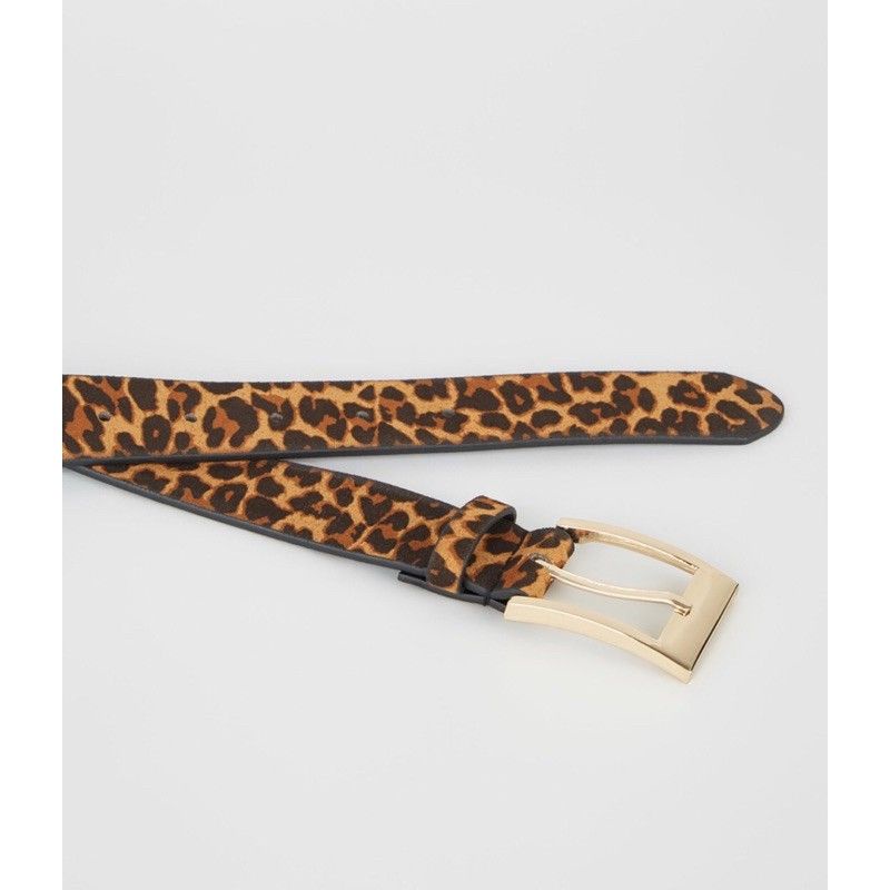 Dây nịt thắt lưng quần bản nhỏ vnxk New Look xuất khẩu dư xịn belt hoạ tiết da báo