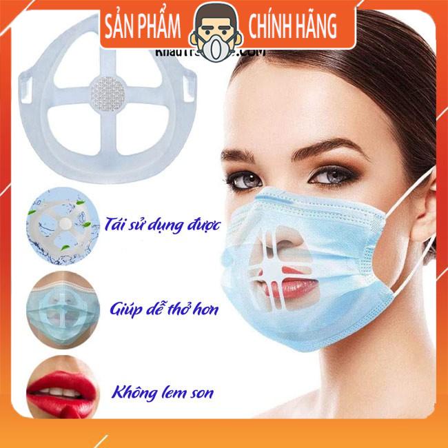 Khung miệng đeo khẩu trang giúp thông thoáng dễ thở, không dính son - Giá đỡ 3D cho khẩu trang y tế, khẩu trang vải