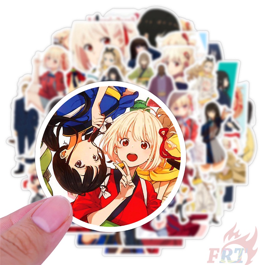 Bộ 100 Cái ❉ Nhãn Dán Dòng Lycoris Recoil ❉ Sticker Dán Hành Lý, Ván Trượt, Laptop