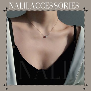 Vòng cổ, dây chuyền bạc 925[ VIDEO THẬT] cao cấp hạt đậu may mắn Acacia NALII0013