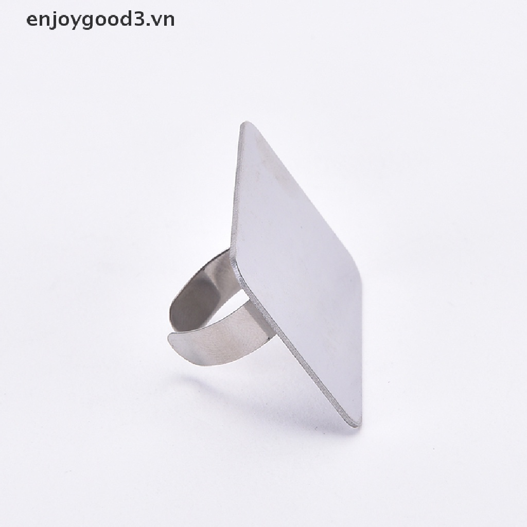 Nhẫn gắn bảng trộn màu kem nền và sơn làm móng tay bằng inox chỉnh được