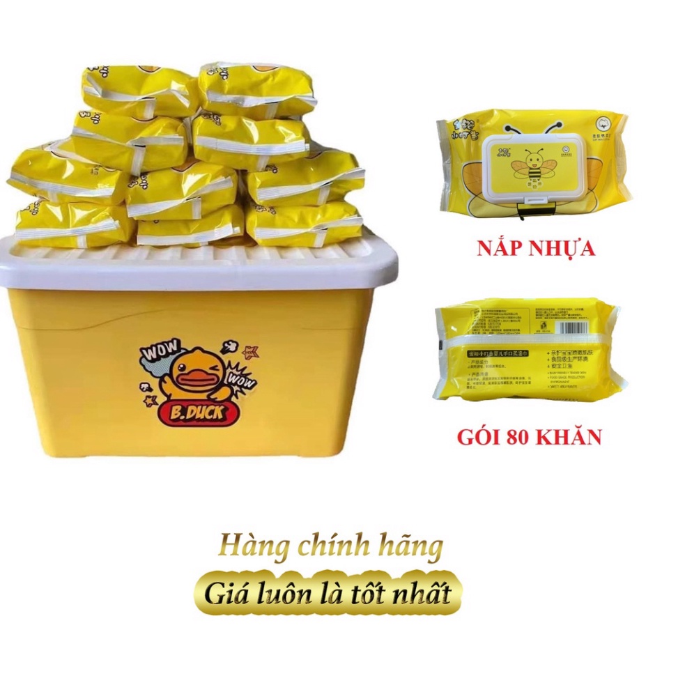 THÙNG 10 GÓI KHĂN ƯỚT VỊT VÀNG HÀNG CHẤT LƯỢNG CAO tongkhodochoi.12