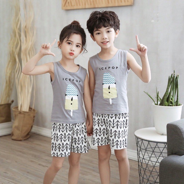 Bộ Áo Ba Lỗ vs Quần Short: Màu Sắc + In Hoạt Tiết Dễ Cưng... Cho Bé Từ 01-08 Tuổi.