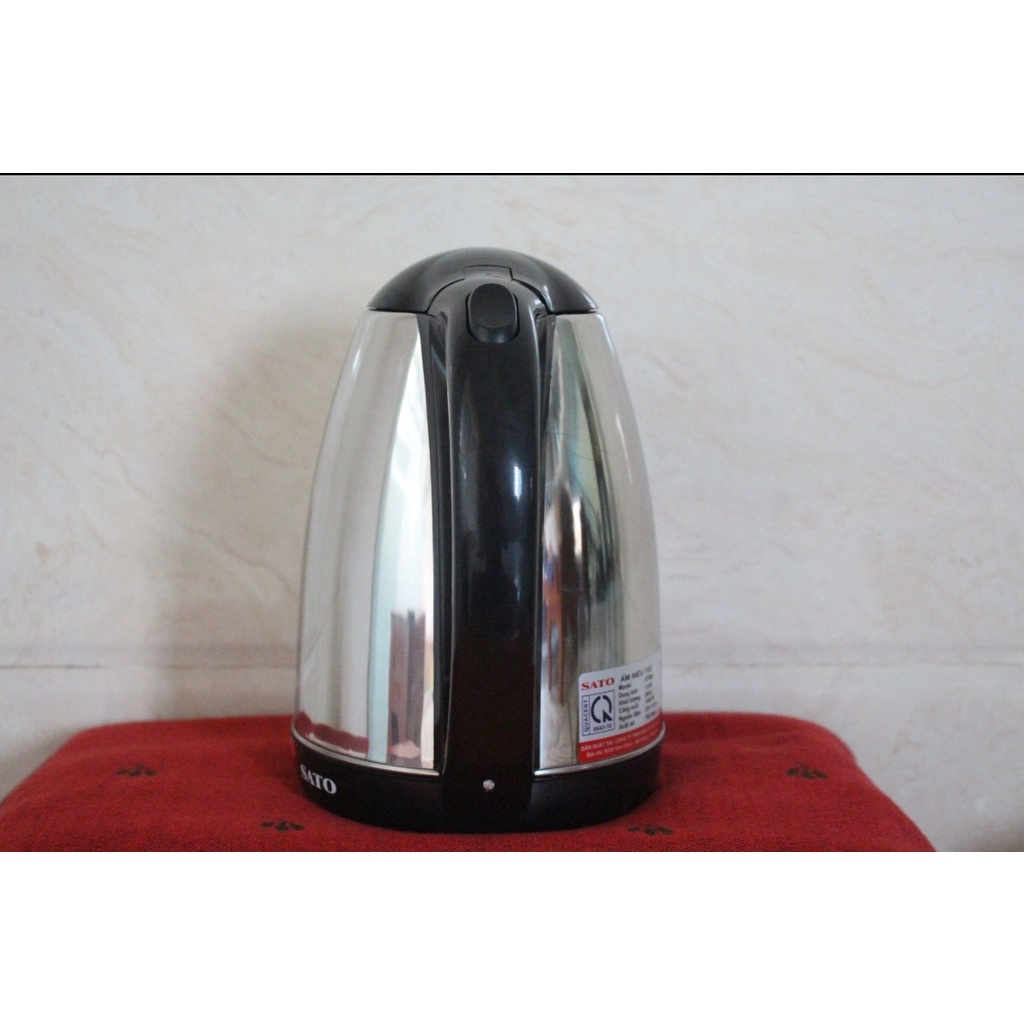 Ấm siêu tốc inox  chính hãng SATO  dung tích  1.8L, bảo hành 12 tháng