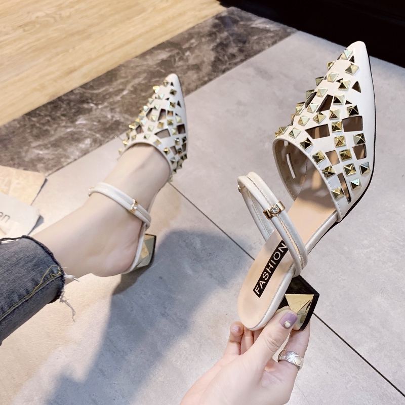 Giày cao gót đính đá thời trang Hàn Quốc sang trọng cho nữ