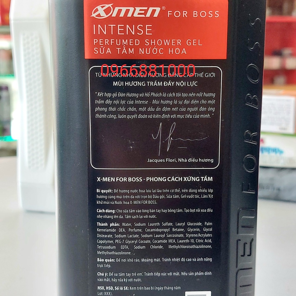 XMEN For Boss Sữa Tắm Nước Hoa 650g Đỏ Intense