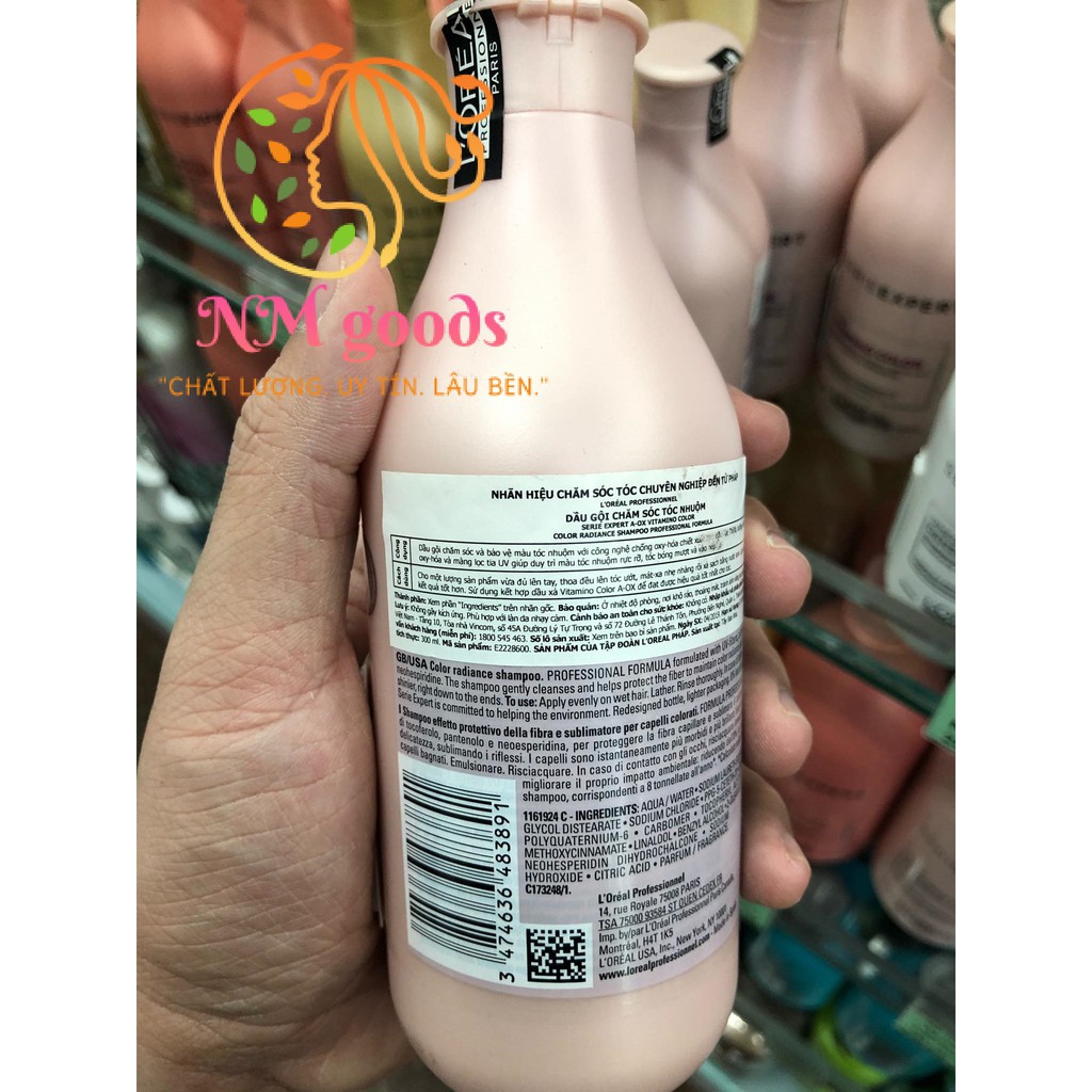 Dầu Gội L'Oreal Chăm sóc Tóc Nhuộm - Serie Expert A-OX Vitamino Color Radiance Shampoo Professional Formula 300ml