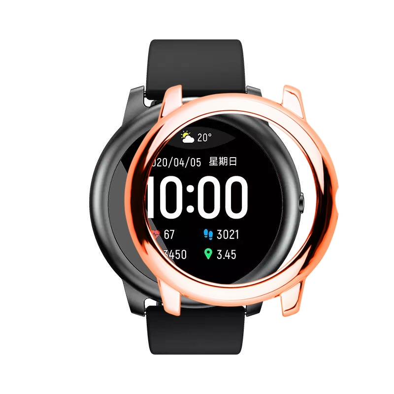 Vỏ PC Cứng Mạ Sang Trọng Bảo Vệ Mặt Đồng Hồ Thông Minh Xiaomi Haylou Solar LS05
