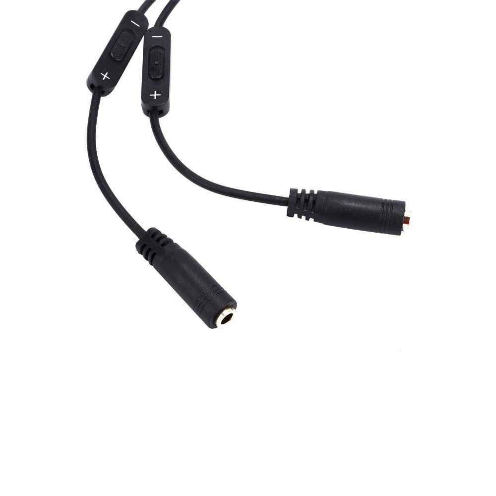 Dây Cáp Âm Thanh Chất Lượng Cao 3.5mm One-Divided-two Sang 2 Đầu Điều Khiển Âm Lượng