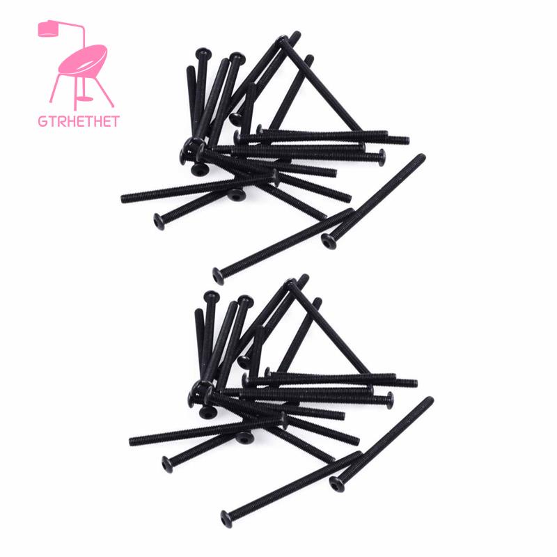 Bộ 40 Ốc Vít Lục Giác M3 x 45mm Bằng Hợp Kim Thép Màu Đen Chuyên Dụng