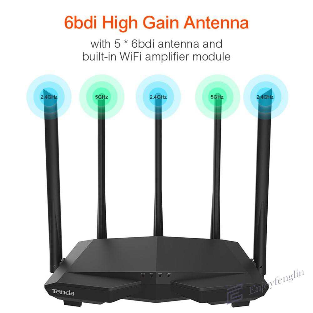 Bộ Phát Sóng Wifi Tenda Ac7 1200m 2.4 + 5ghz Có 5 Ăng Ten | BigBuy360 - bigbuy360.vn