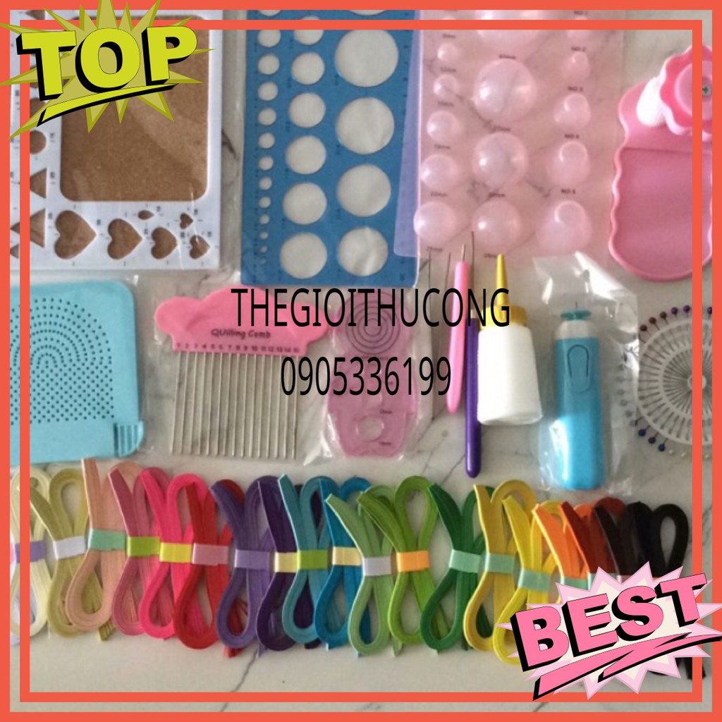 Combo bộ dụng cụ quilling đầy đủ tiết kiệm 50 k