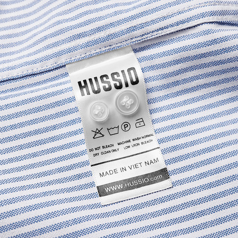 Áo sơ mi HUSSIO tay dài nam kẻ sọc sang trọng | BigBuy360 - bigbuy360.vn