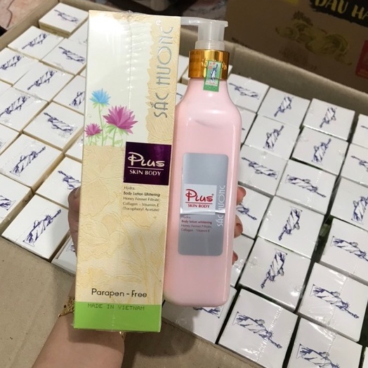 [Ảnh thật] KEM DƯỠNG TRẮNG DA TOÀN THÂN BODY SẮC HƯƠNG PLUS 250ML tặng kèm nước hoa hàng CHÍNH HÃNG