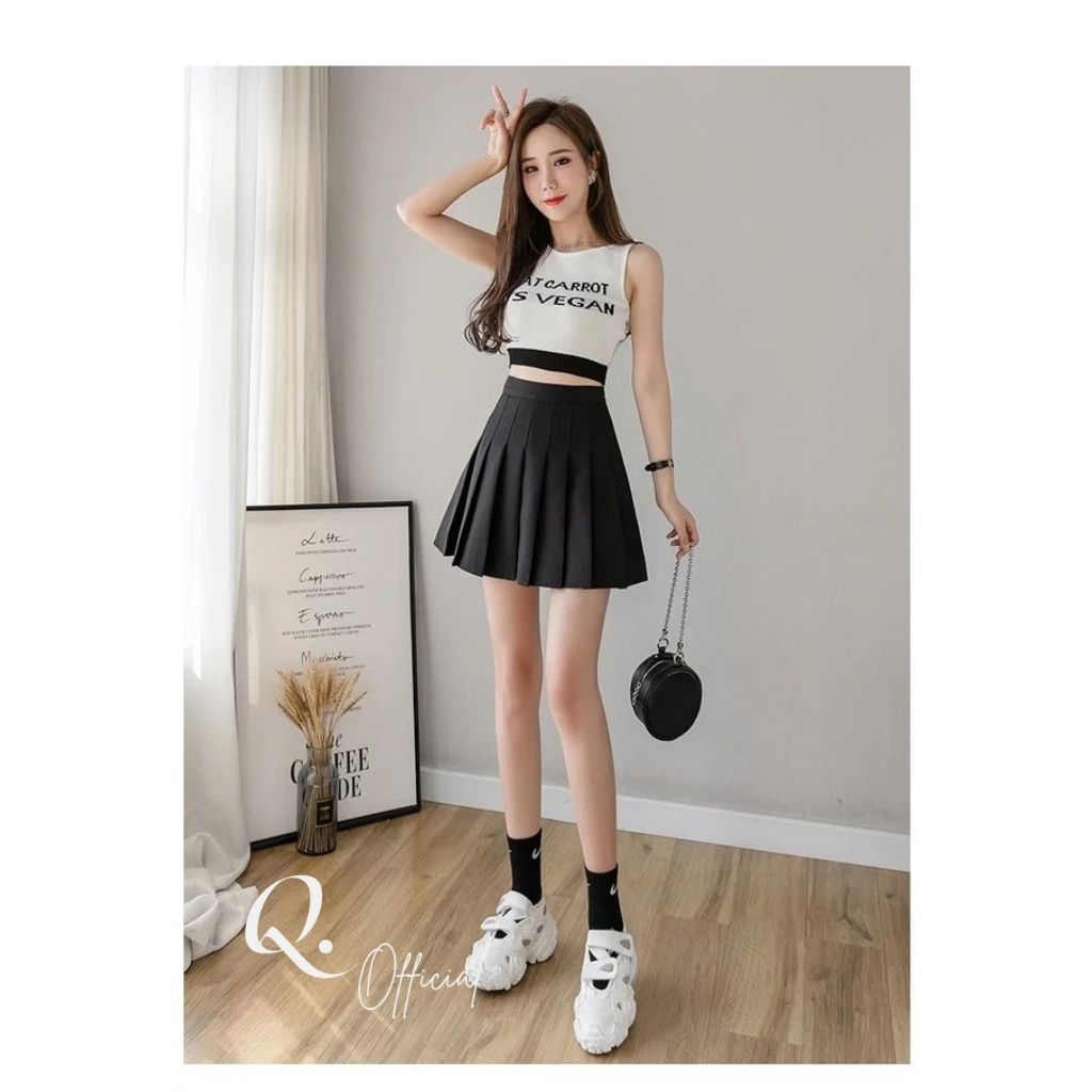 Chân Váy Tennis Xếp Ly Ngắn Chữ A Có Lót Quần Siêu Xinh