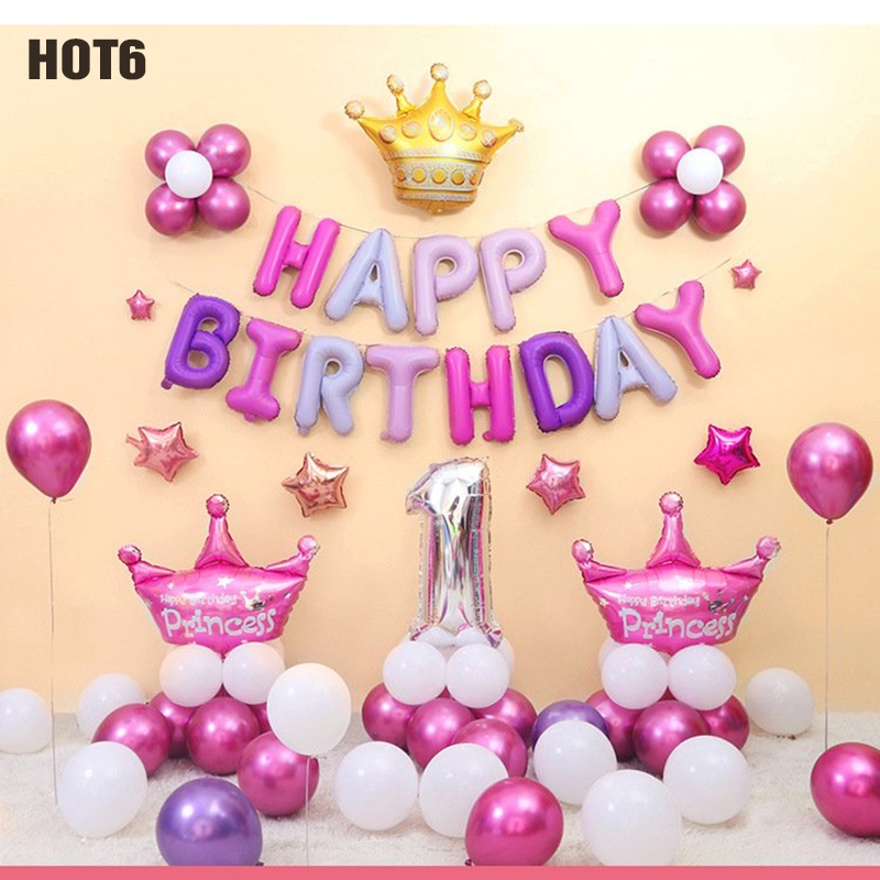 COMBO set bóng trang trí sinh nhật [Siêu đẹp mà dễ làm]