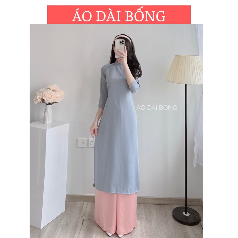 №♈Áo dài cách tân nữ may sẵn cổ tròn tay lỡ dáng xưa che khuyết điểm ( Chọn size phần mô tả)