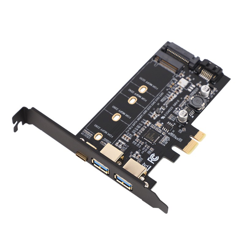 Thẻ Chuyển Đổi Usb 3.0 & Type-C M.2 Pcie M2 Ssd Sata B Key Sang Pci-E 2280 2260 2242 2230 Ngff