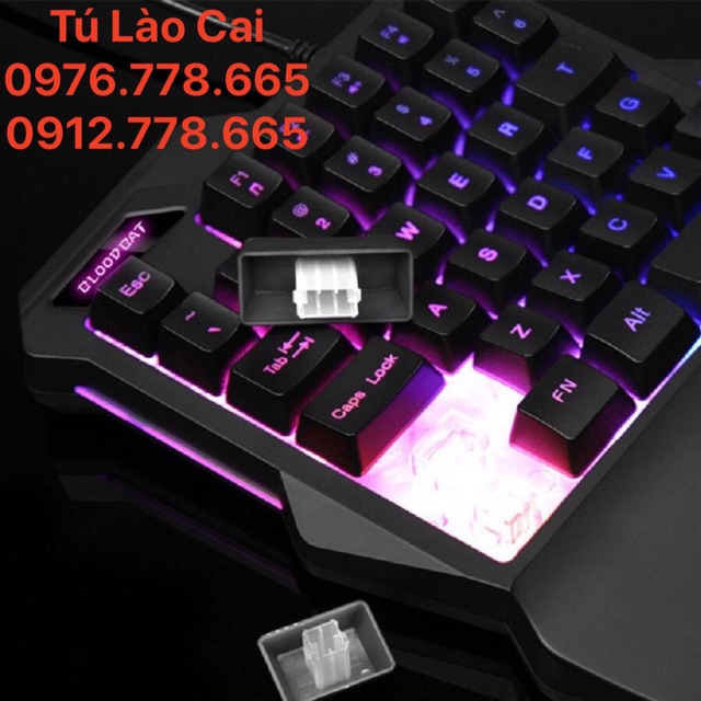 Bàn phím bán cơ 1 tay Cloodcat G92 chuẩn Led RGB chơi game trên điện thoại - Laptop - PC - PUBG Mobile - Call Of Duty