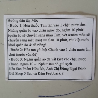 Tẩy Trắng Quần Áo, Sét Tẩy Mốc Ố Vàng, Thâm Kim quần Áo Màu