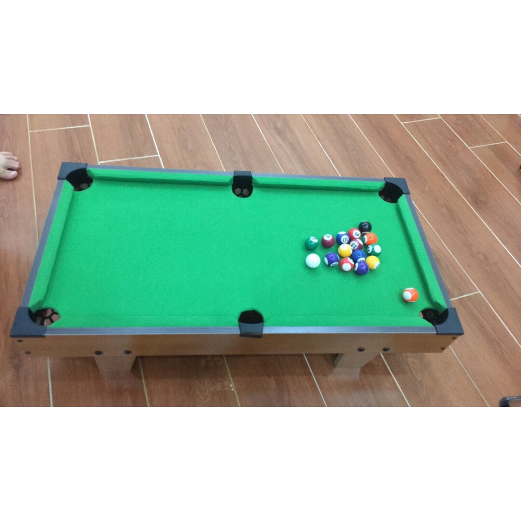 Bàn Bi-a mini cho bé – bằng gỗ, kt 69x37x17cm, size lớn – Bàn Bi-a lỗ đồ chơi cho trẻ em và người lớn.