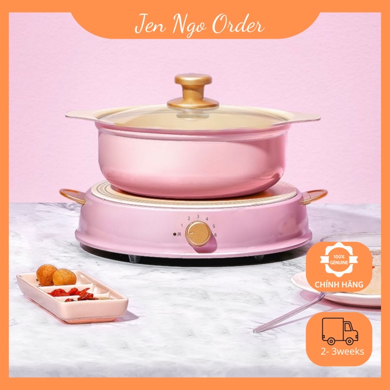 Bếp từ kèm nồi sứ tráng men IRIS OHYAMA Nhật Bản cao cấp bảo hành 12 tháng