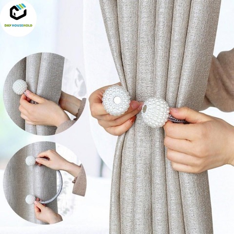 Dây buộc rèm cửa đính ngọc trai nhân tạo kiểu dáng đơn giản mới