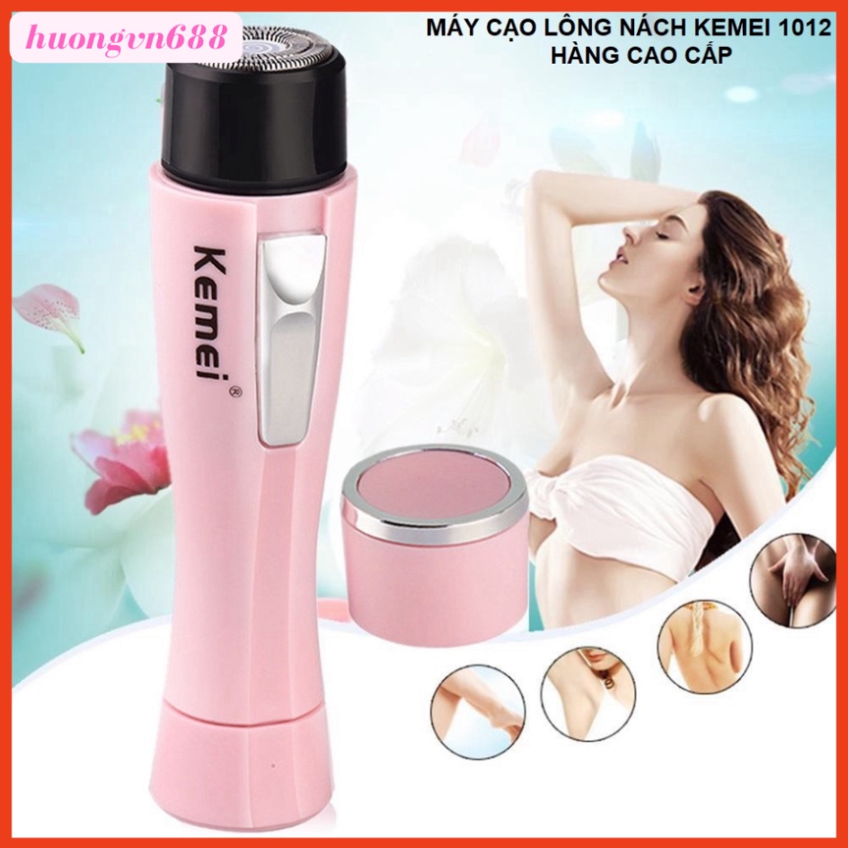 Máy cạo lông nách mini Kemei 1202 Pin sạc - máy cạo lông đa năng cạo sạch lông nách, lông tay, lông chân