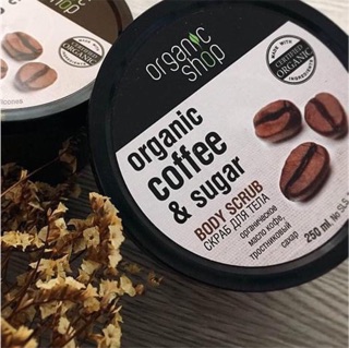Tấy da chết cafe organic coffeee & suger (tẩy tế bào chết dạng hạt cà phê mặt và body organic) - Chính hãng