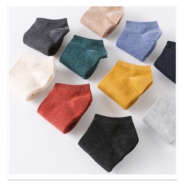 Tất nam cổ ngắn 𝑭𝒓𝒆𝒆𝒔𝒉𝒊𝒑LỐ 10₫ TẤT NAM CỔ NGẮN SẮC MÀU TRƠN LOẠI 1