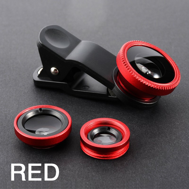 Ống kính 3 trong 1 góc rộng Macro Fisheye kèm kẹp 0.67x cho điện thoại iPhone