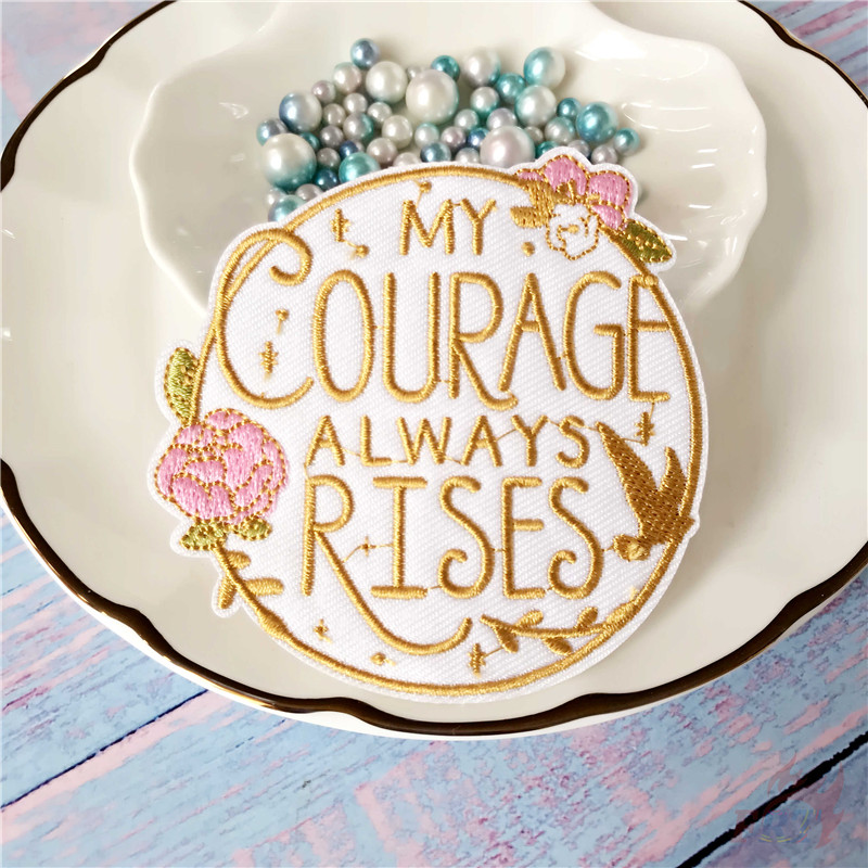 1 Sticker Ủi Thêu Chữ Don 't Give Up