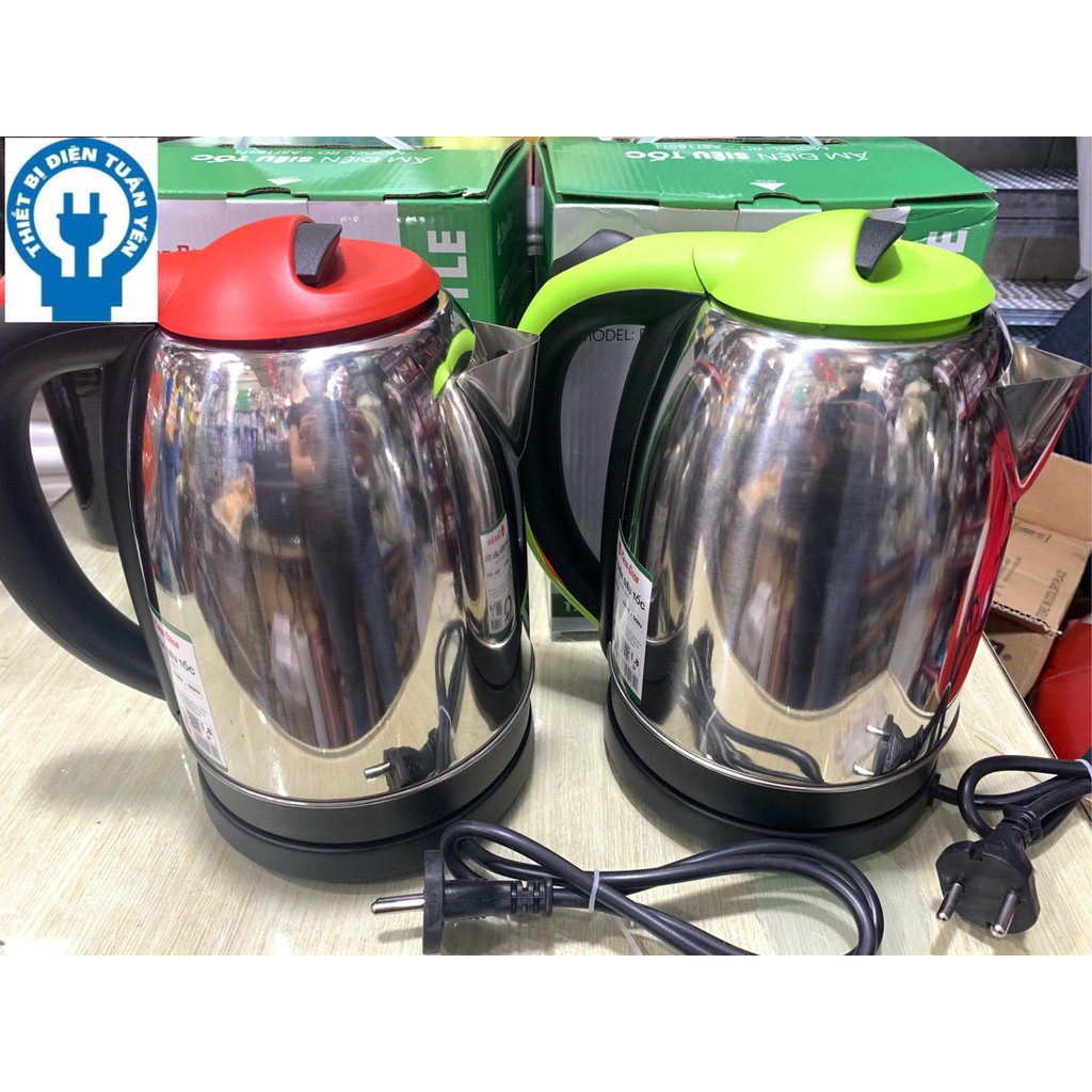 CÓ GRAP  SHIP ⚡️ Ấm điện siêu tốc 1,8 lít Rạng Đông Inox 304 cao cấp RD-AST18ST2⚡️