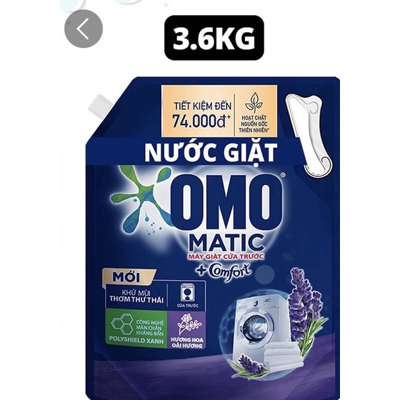 Nước Giặt Omo Matic Khử Mùi Thư Thái Cửa Trước 3.7Kg