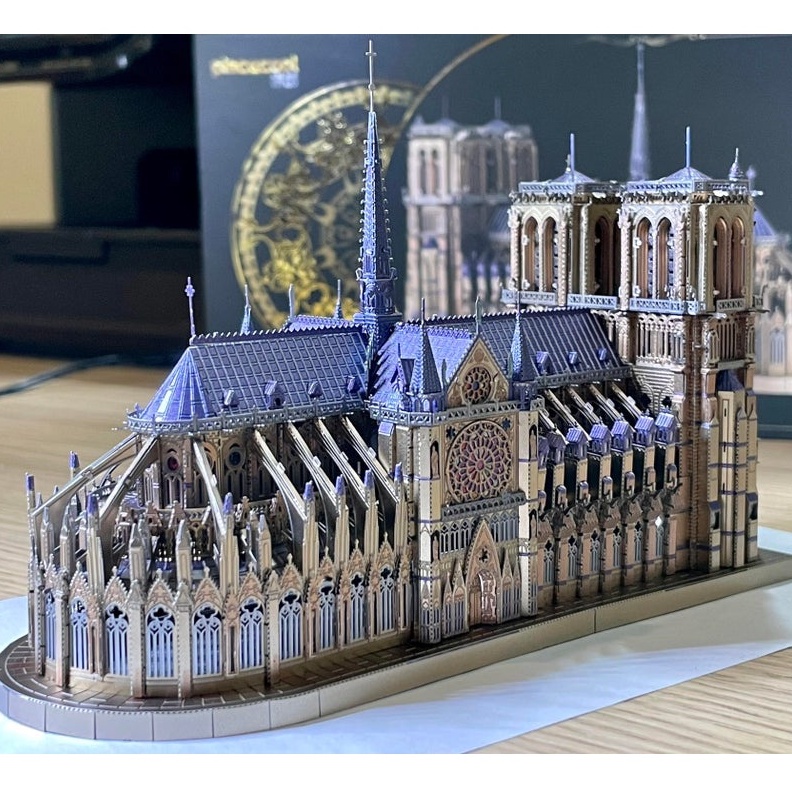 Mô Hình Kim Loại Lắp Ráp 3D Piececool Nhà Thờ Đức Bà Paris Notre Dame Cathedral [chưa ráp]