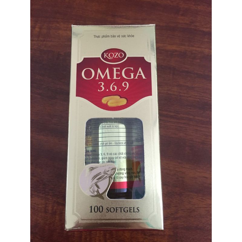 Lọ 100 viên dầu cá OMEGA 3.6.9 KOZO bổ sung DHA, EPA giúp mắt sáng tinh anh date mới