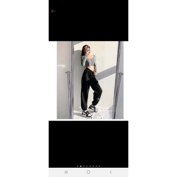 Quần Boom Tăm Logo Icon Bò PEONYB Nữ [FREESHIP] 🌸 Jogger thun nỉ mỏng, sweater bo ống