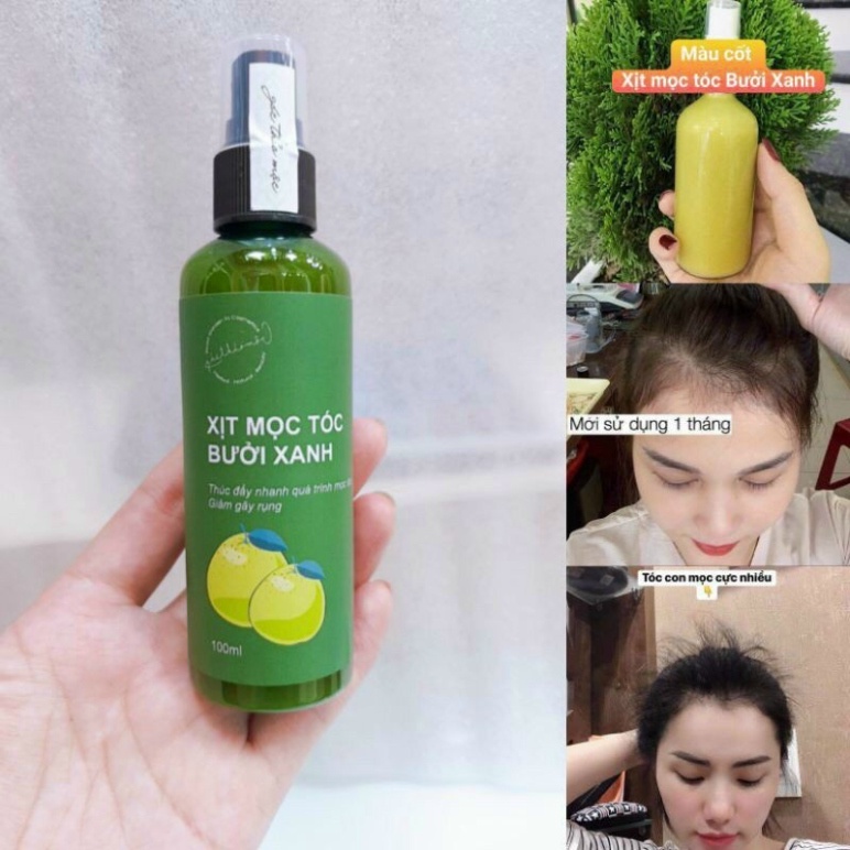 CHAI XỊT kích ứng MỌC TÓC chưng cất BƯỞI XANH 100ML