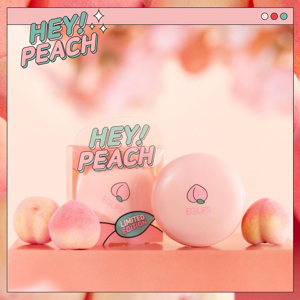 Phấn nén kiềm dầu Eglips HEY! PEACH Limited Edition