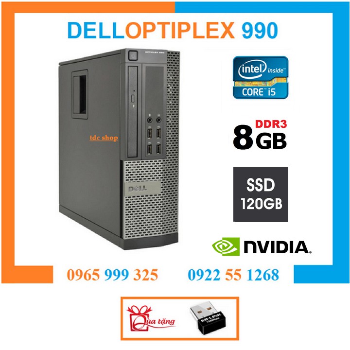 Cây máy tính để bàn Dell Optiplex Core i5, RAM 8GB, SSD 120GB. BẢO HÀNH 12 THÁNG