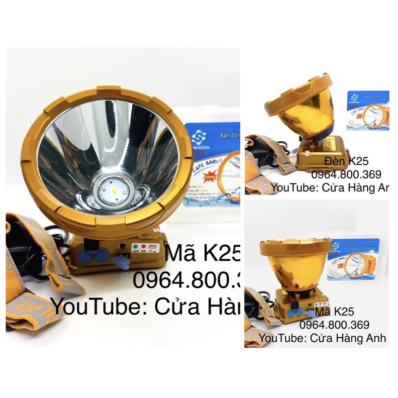 Đèn pin đội đầu SUNCESSA đèn lặn K25 công suất 200W Bạn đồng hành của thợ lặn
