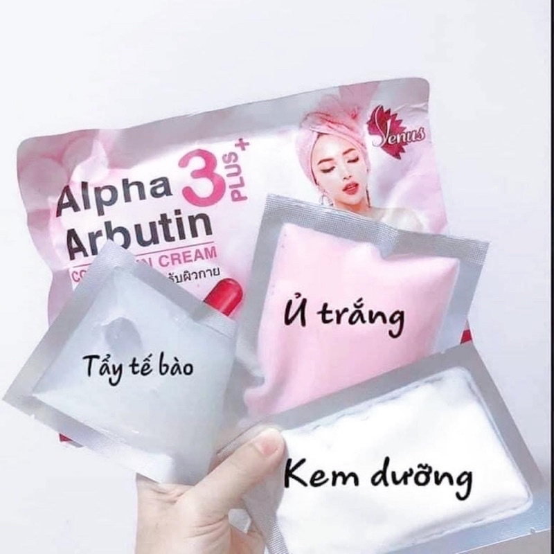 Set Ủ Tắm Trắng Body White Shower Alpha Arbutin 3 Plus + Thái Lan
