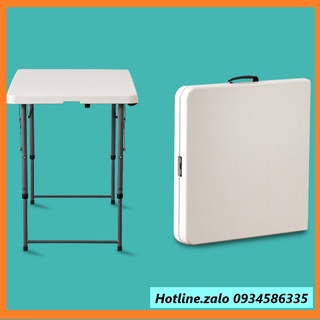 Bàn gấp ngoài trời đa năng thông minh nhập khẩu khung thép cacbon cao cấp tuỳ chỉnh độ cao kích thước 1m2