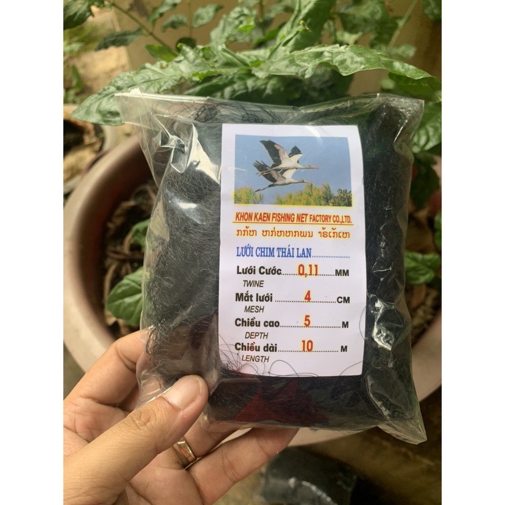 Lưới Bẫy Chim Chào Mào, Họa Mi, Sẻ Cao 5m , Độ Dài Từ 10m-50m, Lưới Chim Thái Lan