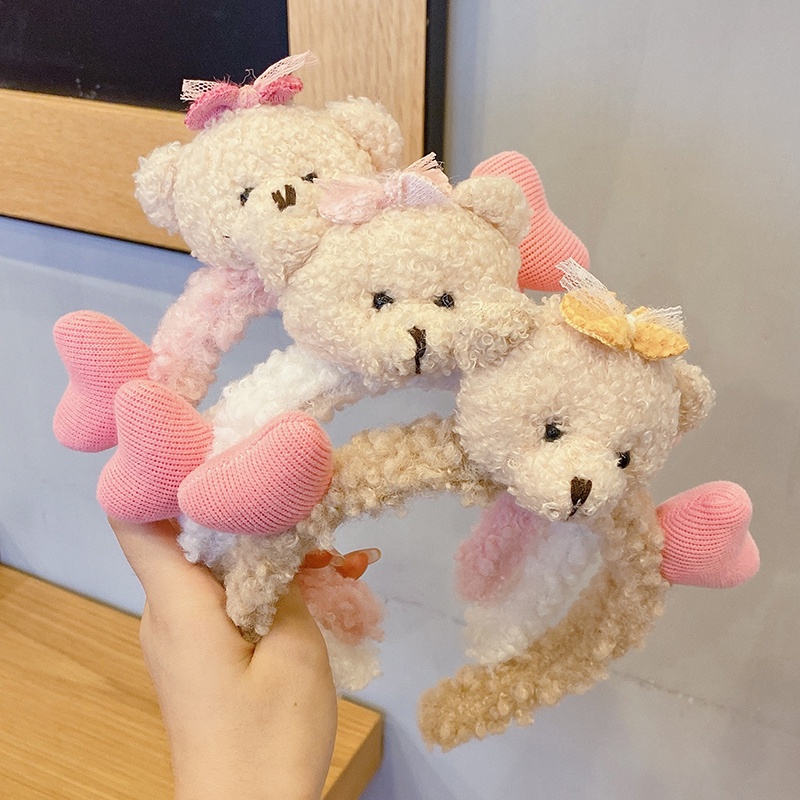 Băng đô rửa mặt hình chú gấu dễ thương đáng yêu dành cho nữ