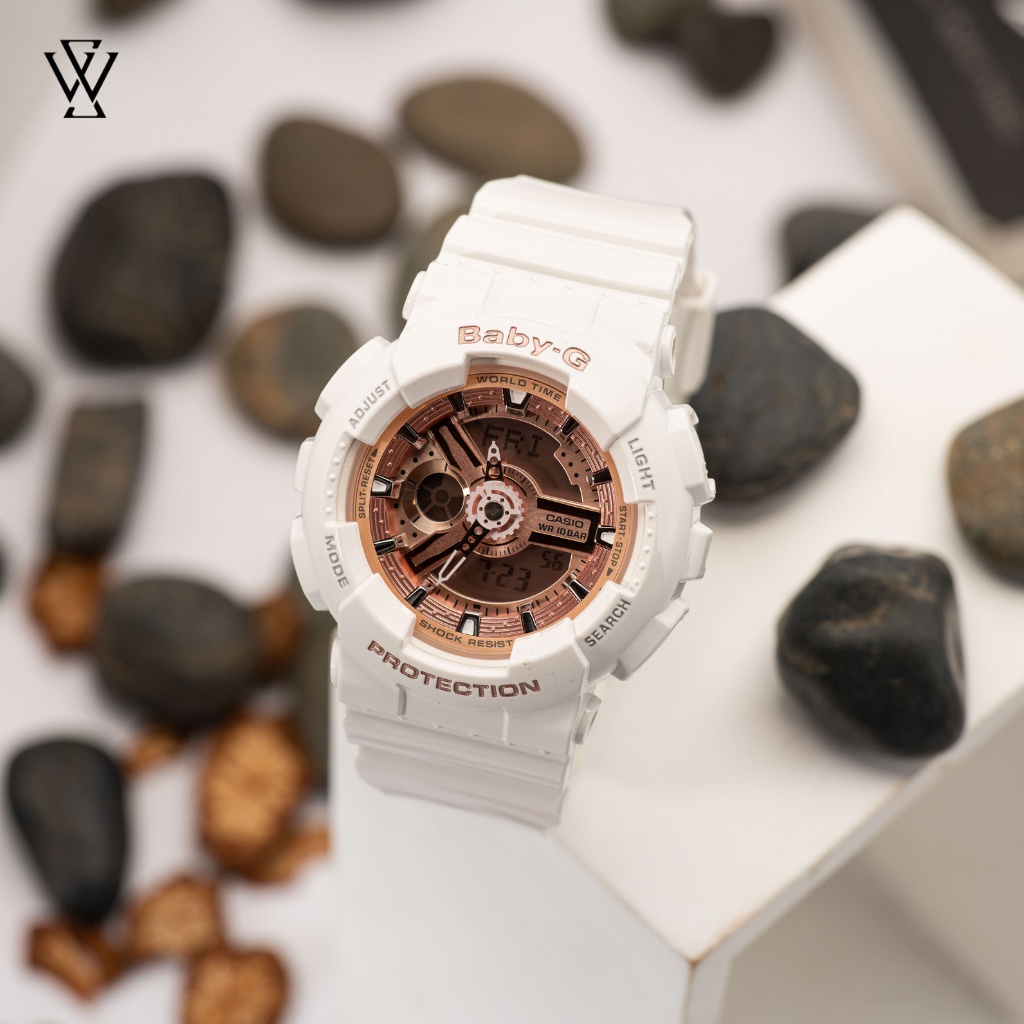 Đồng Hồ Điện Tử Nữ Casio Baby-G WATCHSTORE BA-110-7A1DR Thiết Kế Mặt Kính Khoáng 43.5mm, Dây Và Vỏ Nhựa Bền Bỉ