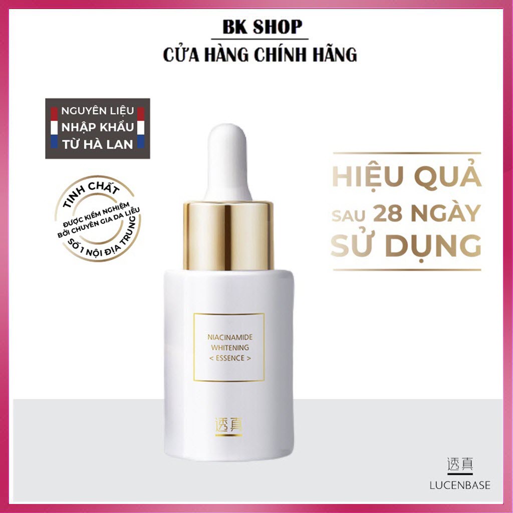 [LUCENBASE]  Tinh chất B3 Niacinamide Whitening Essence 5% 10% serum phục hồi trắng da se lỗ chân lông 30ml