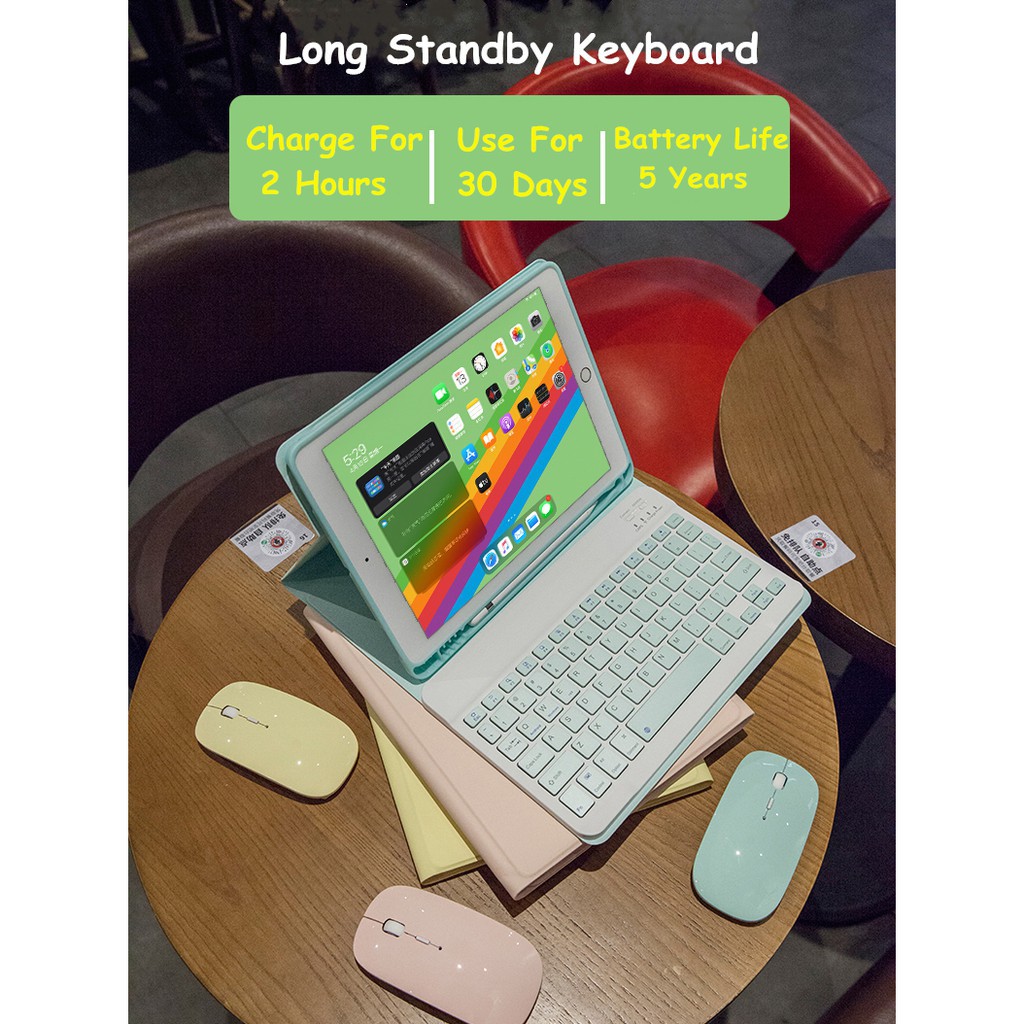 Bàn phím + chuột không dây 7/10 inch cho iPad 9.7 Air2 Air3 10.2 iPad 7th Gen iPad | BigBuy360 - bigbuy360.vn