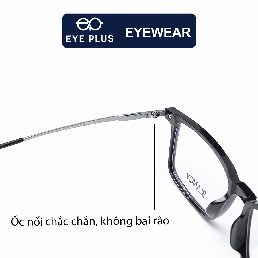 Gọng kính cận nam nữ EYE PLUS dáng vuông vừa CC1 Blancy-22614